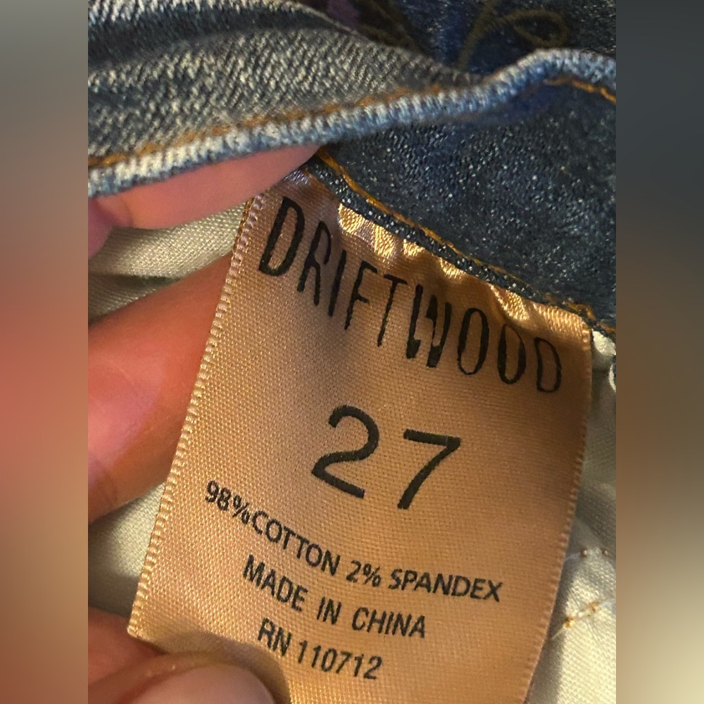 Sundance DRIFTWOOD Floral Embroidered Jeans - size 27 - Picture 7 of 10